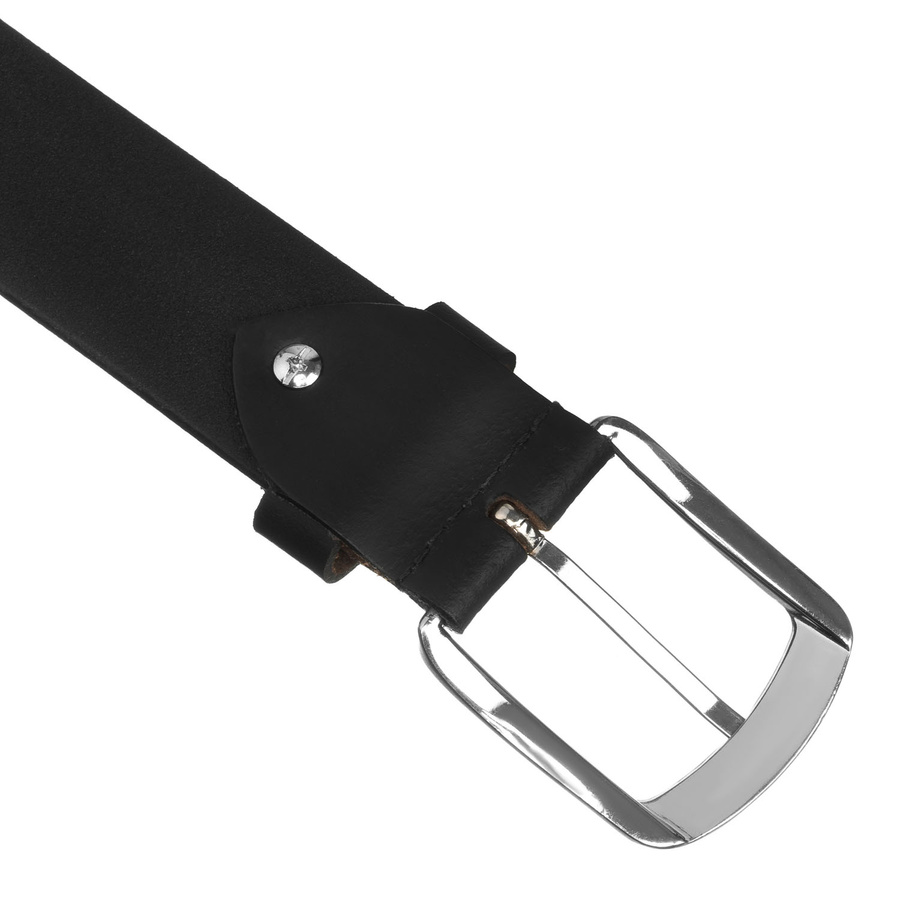 Eleganter, schwarzer Herren-Gürtel aus Leder - Peterson – Bild 4