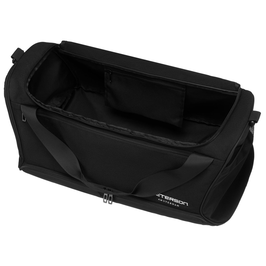 Schwarze, geräumige Reisetasche aus strapazierfähigem Polyester – Peterson – Bild 5