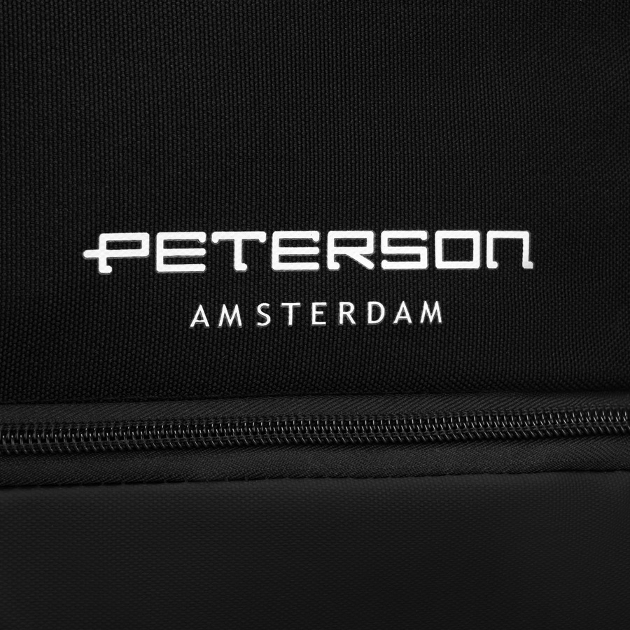 Schwarze, geräumige Reisetasche aus strapazierfähigem Polyester – Peterson – Bild 9