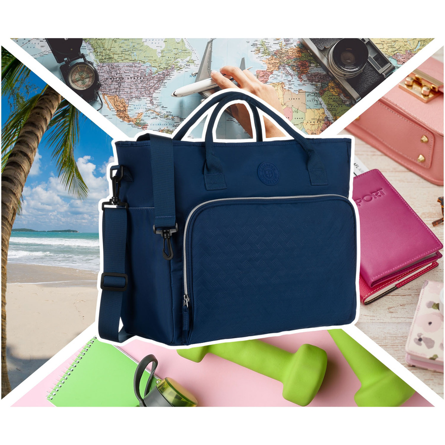 Peterson Wochenend-Reisetasche aus Polyester in Marineblau – Bild 2
