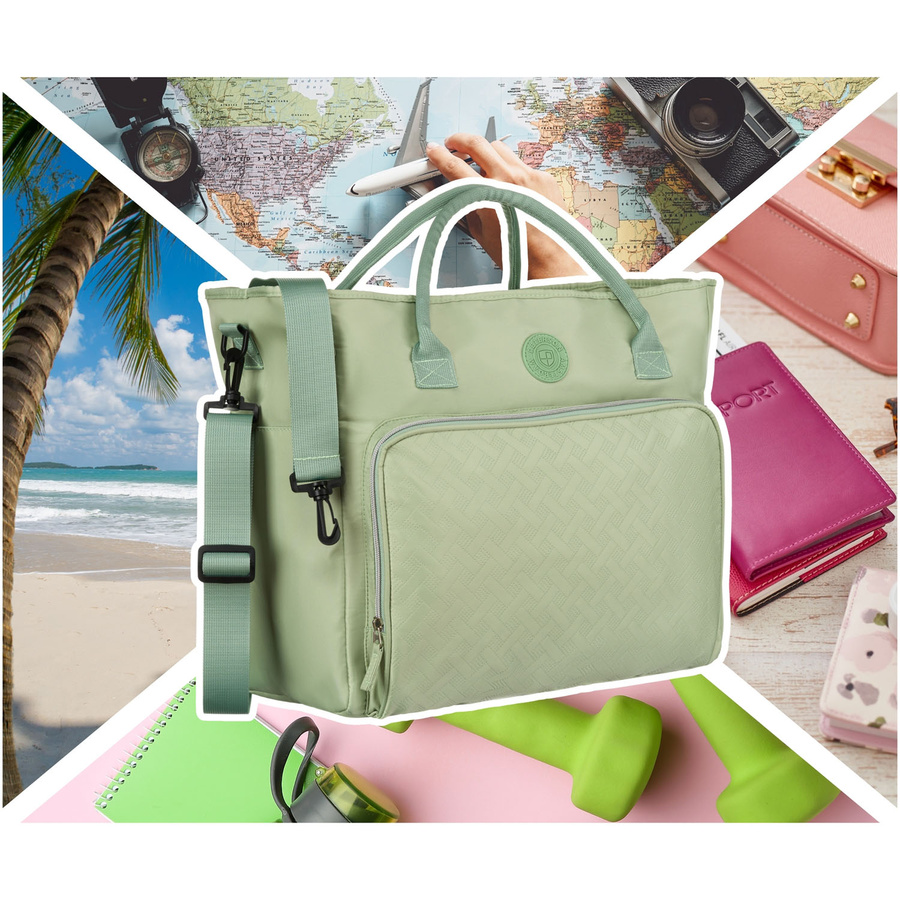Grüne Wochenend-Reisetasche aus Polyester – Peterson – Bild 2