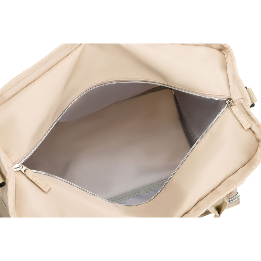 Praktische Reisetasche aus Polyester in Beige, ausgestattet mit einem Koffergriff – Peterson – Bild 11