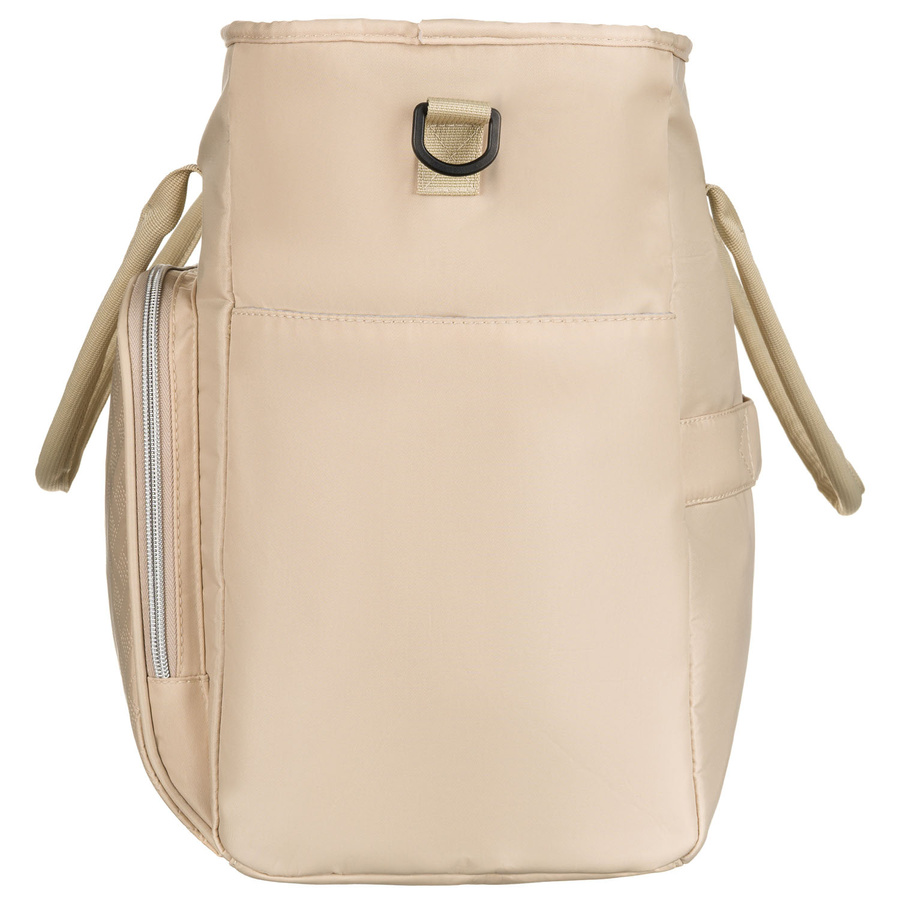 Praktische Reisetasche aus Polyester in Beige, ausgestattet mit einem Koffergriff – Peterson – Bild 6