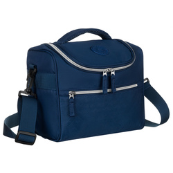 Reise-Kulturtasche aus synthetischem Stoff in Marineblau – Peterson