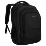 Schulrucksack aus Polyester in Schwarz mit USB-Anschluss – Peterson