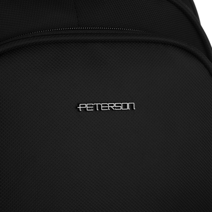 Schulrucksack aus Polyester in Schwarz mit USB-Anschluss – Peterson – Bild 13