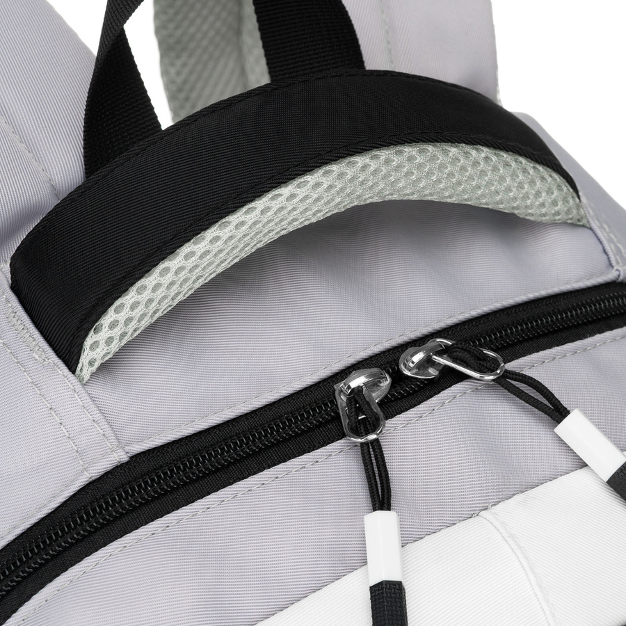 Schwarz-weißer Schulrucksack aus Polyester mit einer praktischen zusätzlichen Tasche – Peterson – Bild 14