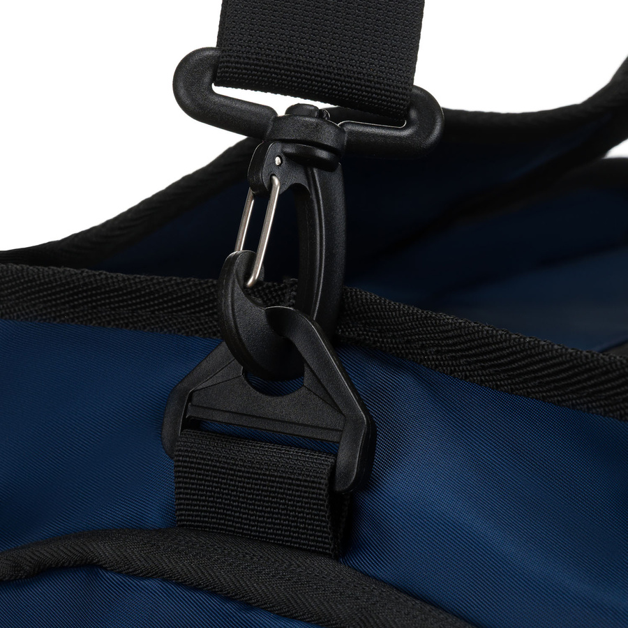 Schwarz-marineblaue, sportliche Reisetasche zum Umhängen mit abnehmbarem Gürtel – Peterson – Bild 5