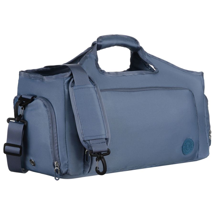 Blaue Wochenend-Reisetasche mit Kofferhalterung – Peterson