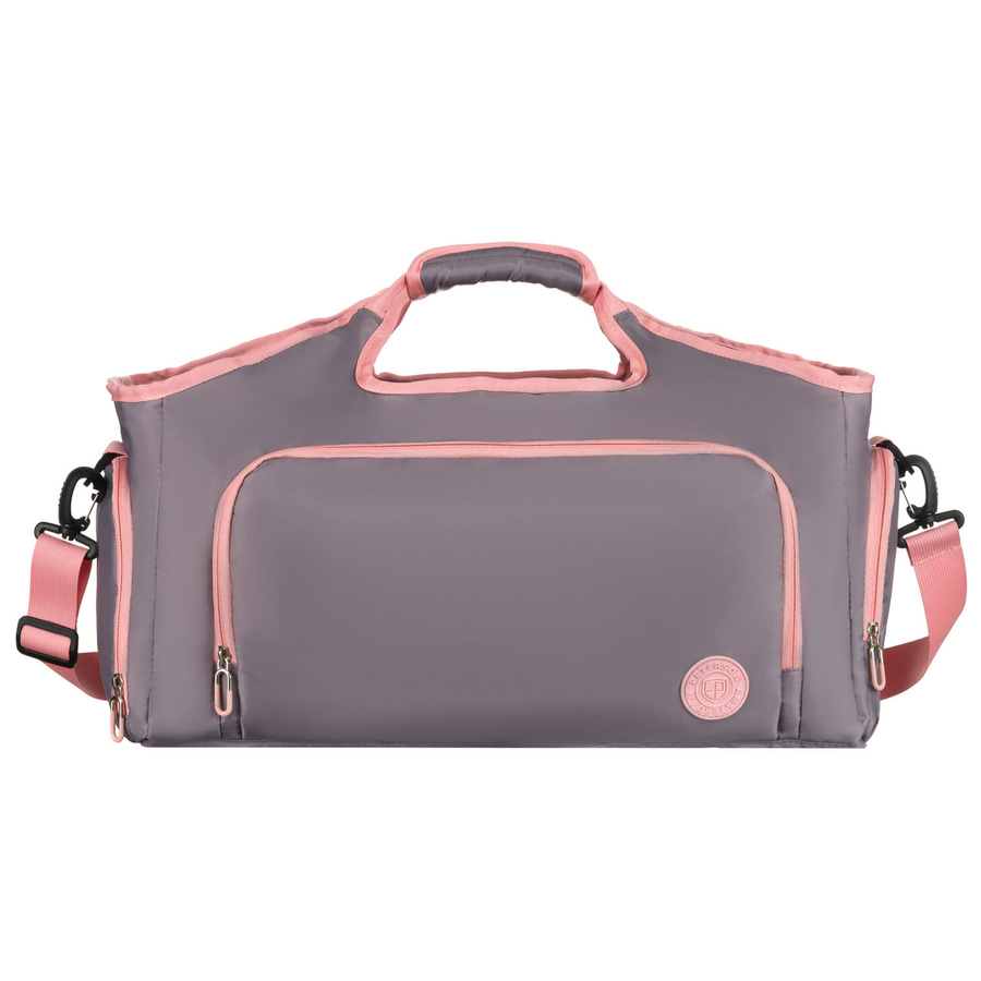 Geräumige, Wochenend-Reisetasche in Grau-Rosa mit einem Thermofach für Schuhe - Peterson – Bild 2