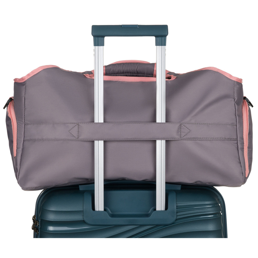 Geräumige, Wochenend-Reisetasche in Grau-Rosa mit einem Thermofach für Schuhe - Peterson – Bild 4