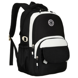Jugendlicher Schulrucksack aus Polyester in Schwarz mit Laptopfach, feuchtigkeitsbeständig – Peterson