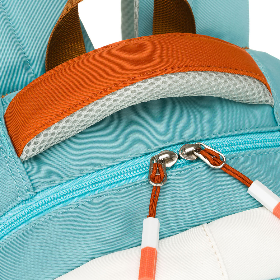 Blau-orangefarbener Schulrucksack mit Laptopfach, feuchtigkeitsbeständig – Peterson – Bild 12