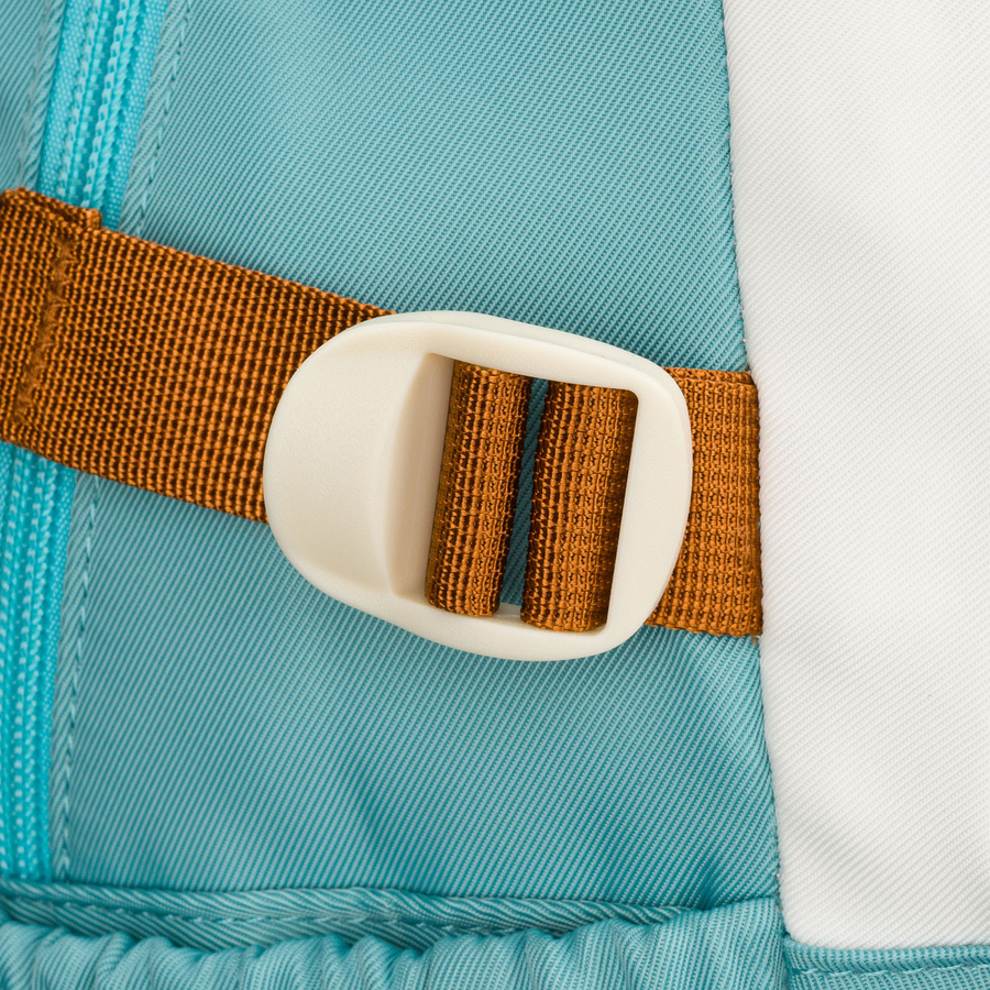 Blau-orangefarbener Schulrucksack mit Laptopfach, feuchtigkeitsbeständig – Peterson – Bild 13