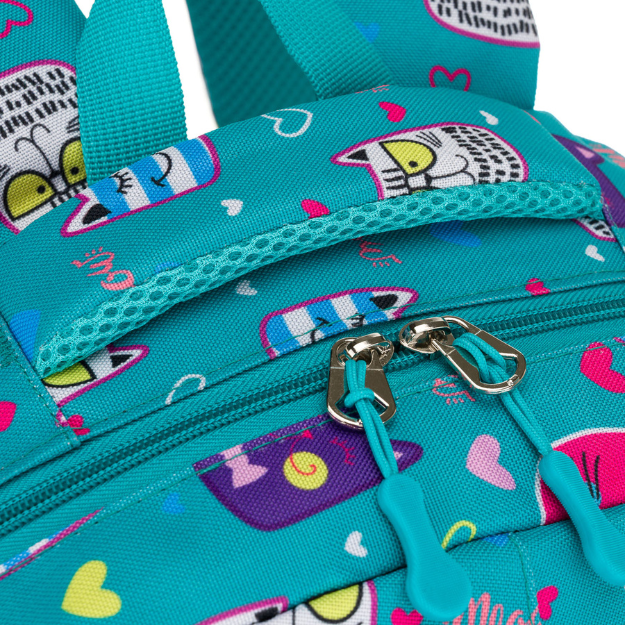 Jugendlicher Schulrucksack aus Polyester mit einem bezaubernden Katzenmuster – Peterson – Bild 10