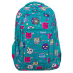Jugendlicher Schulrucksack aus Polyester mit einem bezaubernden Katzenmuster – Peterson