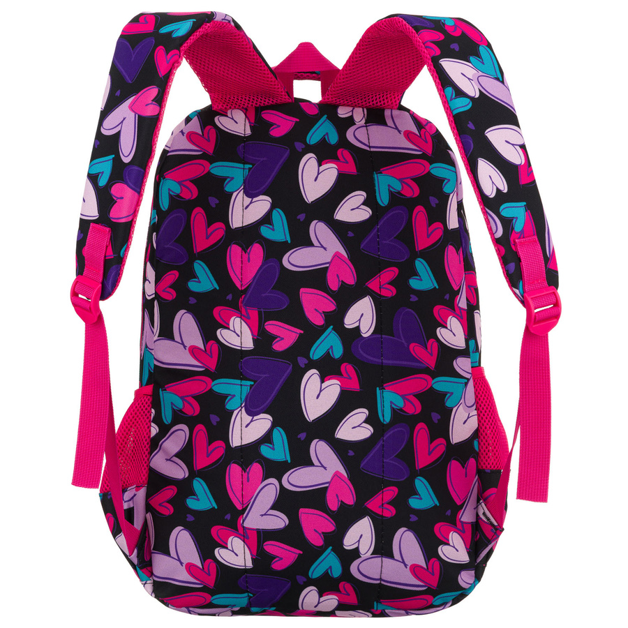 Jugendlicher Schulrucksack aus Polyester mit Herzmuster – Peterson – Bild 5
