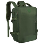 Grüner Reise-Rucksack mit Laptopfach und USB-Anschluss – Peterson