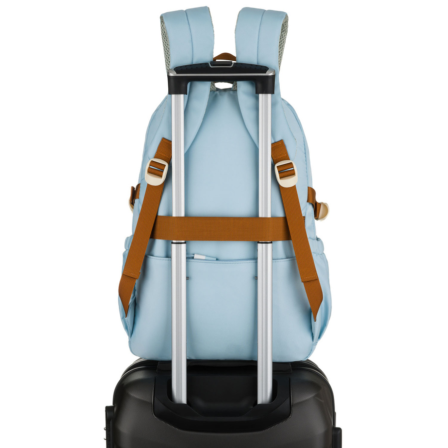 Peterson Schulrucksack aus Polyester in Hellblau mit verstellbaren Trägern – Bild 6