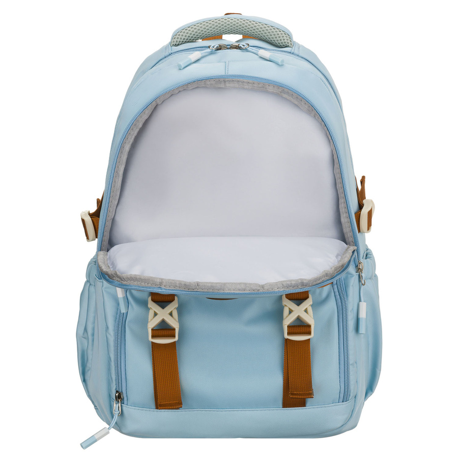 Peterson Schulrucksack aus Polyester in Hellblau mit verstellbaren Trägern – Bild 7