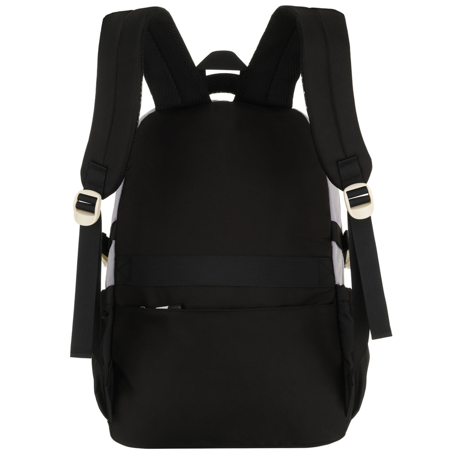 Grau-schwarzer Schulrucksack aus Polyester mit zusätzlicher Tasche - Peterson – Bild 5