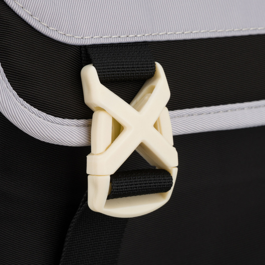 Grau-schwarzer Schulrucksack aus Polyester mit zusätzlicher Tasche - Peterson – Bild 12