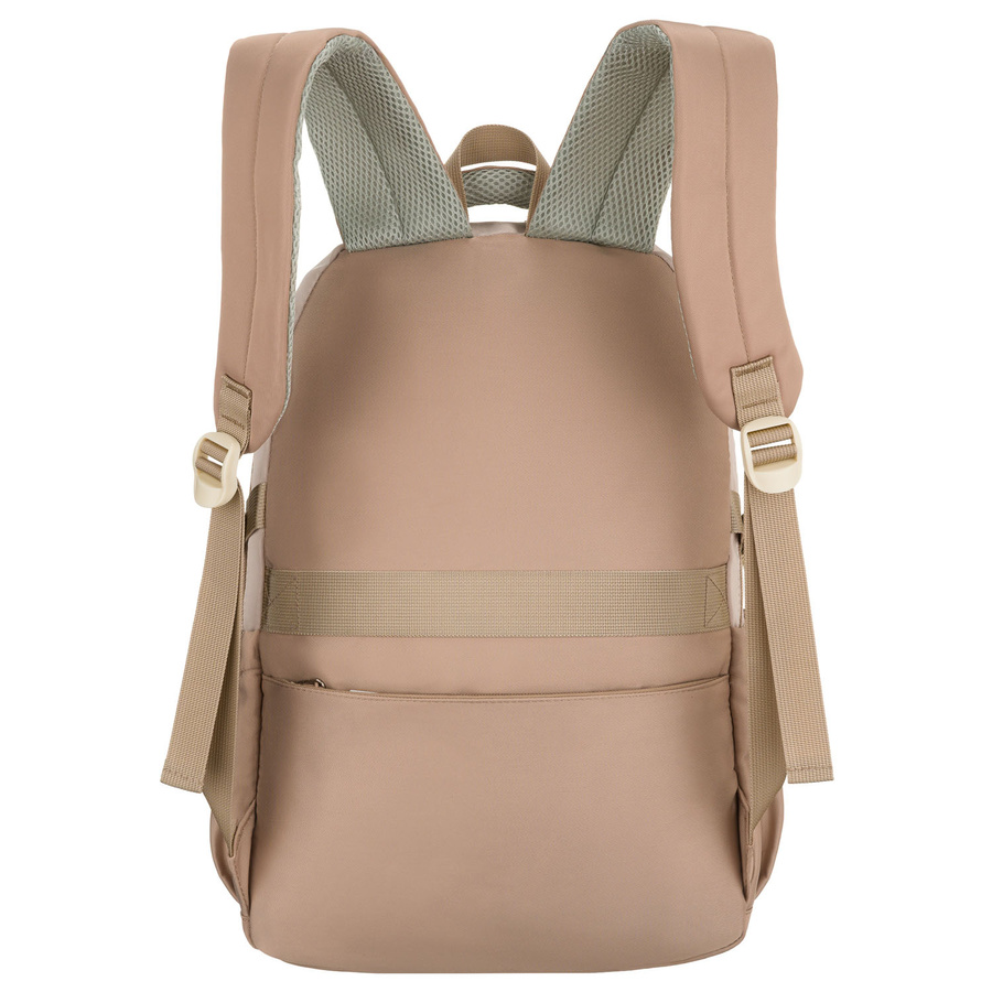 Praktischer Schulrucksack aus Polyester in Beige mit einer zusätzlichen Tasche und Platz für eine Trinkflasche - Peterson – Bild 5