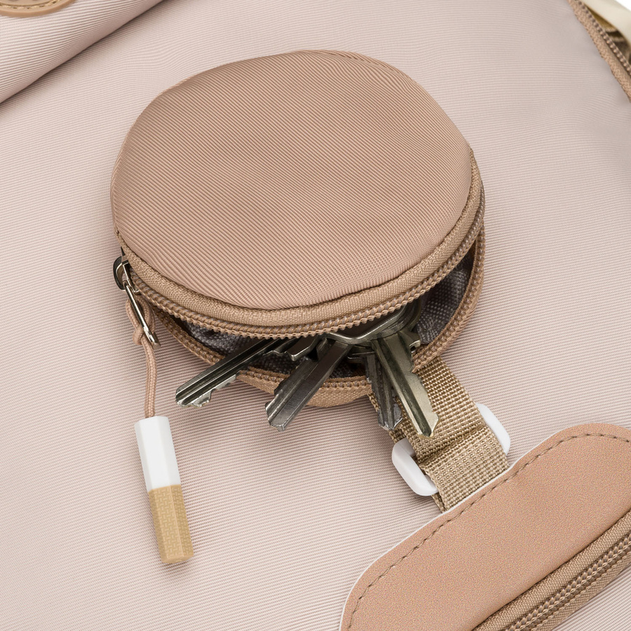Praktischer Schulrucksack aus Polyester in Beige mit einer zusätzlichen Tasche und Platz für eine Trinkflasche - Peterson – Bild 19