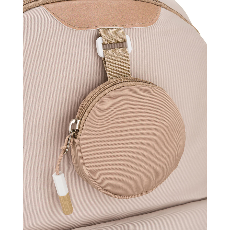 Praktischer Schulrucksack aus Polyester in Beige mit einer zusätzlichen Tasche und Platz für eine Trinkflasche - Peterson – Bild 11