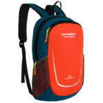 Touristenrucksack in Marineblau und Orange mit Reißverschluss – Peterson