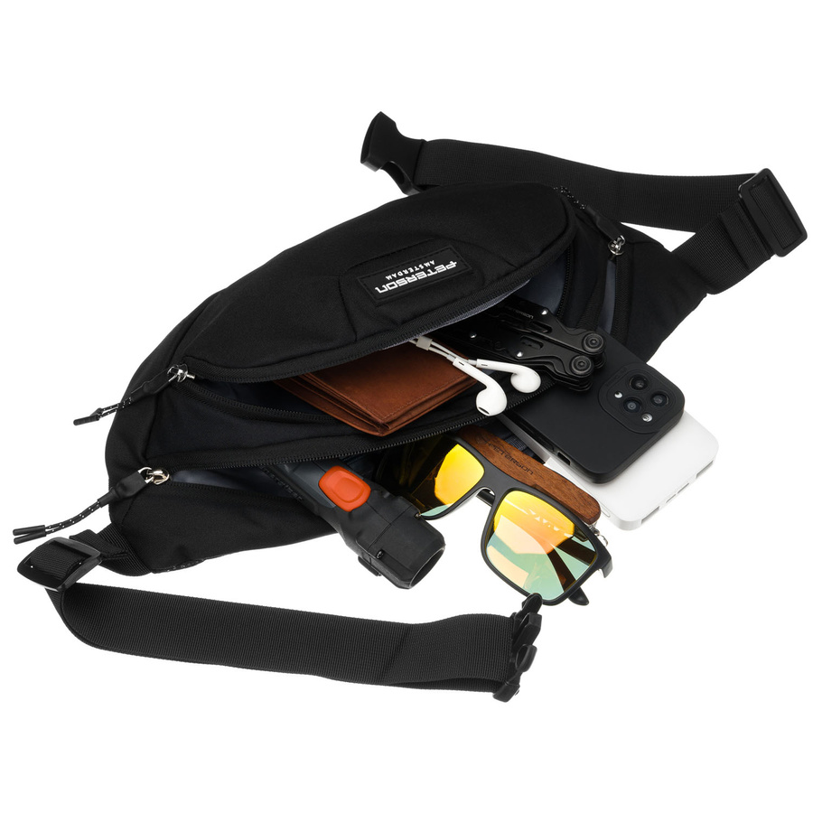 Sportliche Polyester-Bauchtasche in Schwarz - Peterson – Bild 10