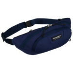 Dunkelblaue, sportliche Bauchtasche aus Polyester mit Reißverschluss – Peterson