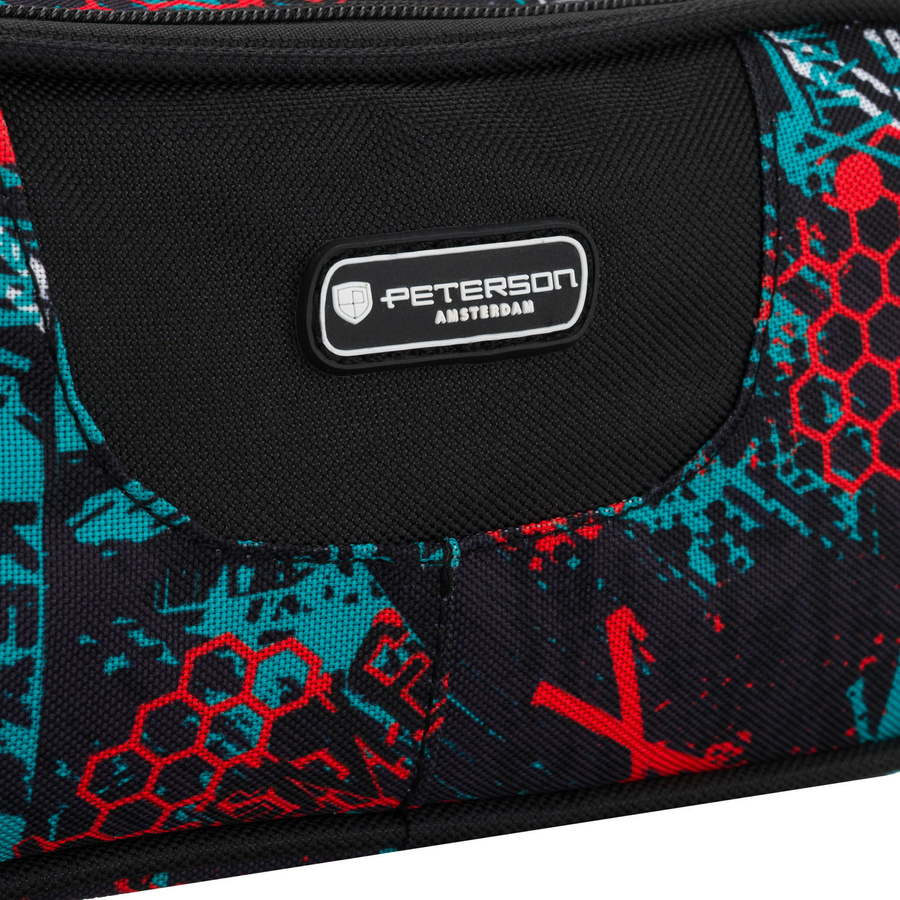 Gemusterte Schulmäppchen aus Polyester mit Reißverschlüssen - Peterson – Bild 4