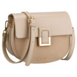 Beige Damen-Umhängetasche in Hufeisenform mit Magnetverschluss – Peterson