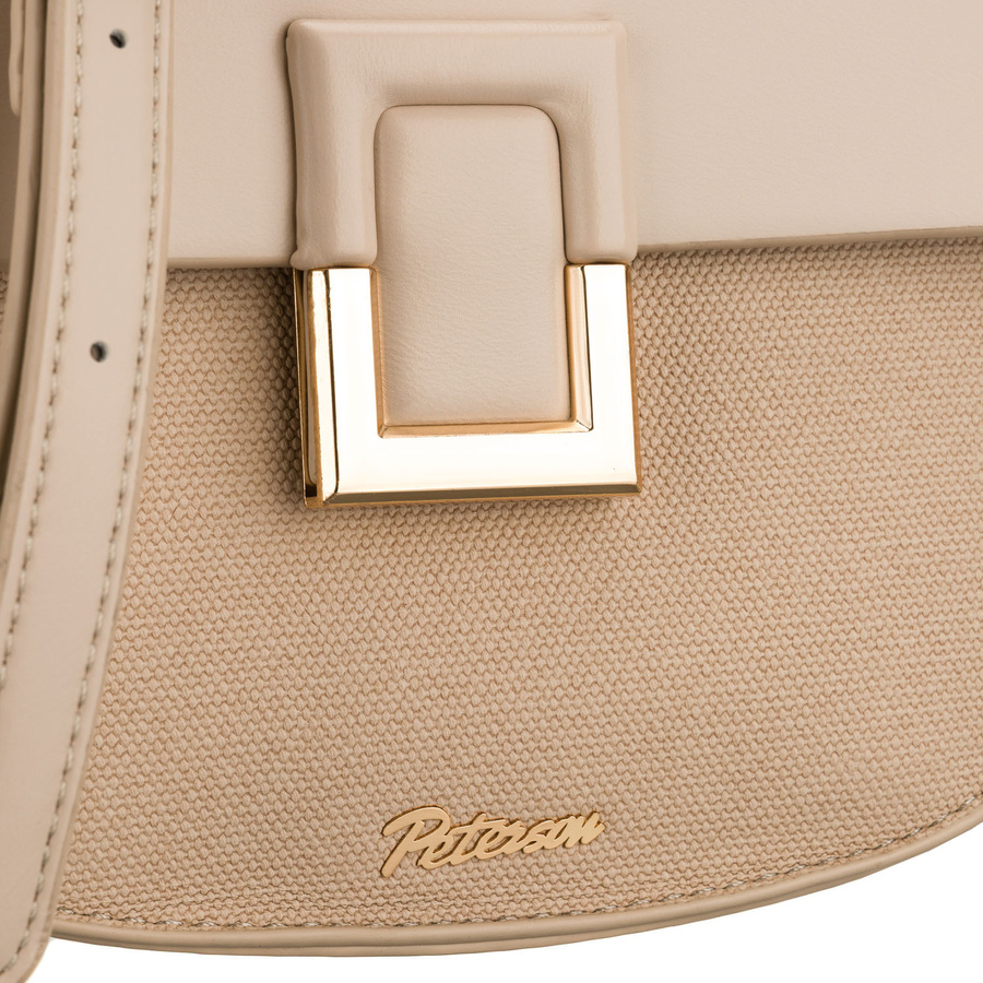Beige Damen-Umhängetasche in Hufeisenform mit Magnetverschluss – Peterson – Bild 4