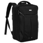 Reise-Rucksack aus schwarzem Polyester, ideal als Handgepäck – Peterson