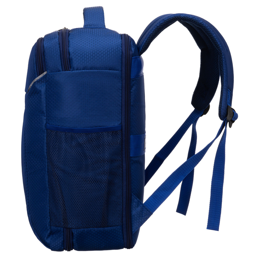 Dunkelblauer Rucksack aus Polyester mit atmungsaktiven Schultergurten ausgestattet – Peterson – Bild 3