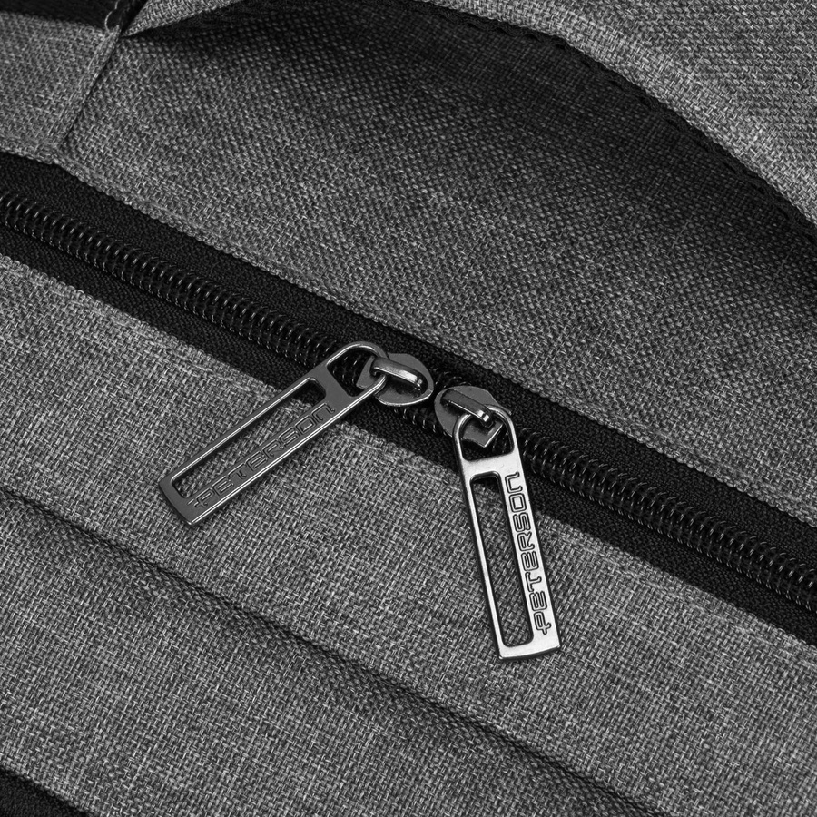 Reise-Rucksack aus Polyester in Grau, ausgestattet mit einem ansteckbaren Gürtel – Peterson – Bild 10