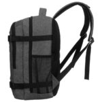 Reise-Rucksack aus Polyester in Grau, ausgestattet mit einem ansteckbaren Gürtel – Peterson