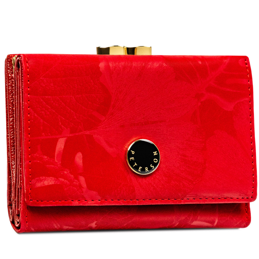 Elegante, rote Damen-Geldbörse aus Natur- und Öko-Leder - Peterson – Bild 2