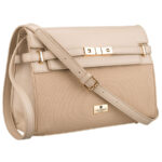 Beige Damen-Handtasche mit Reißverschluss und Magnetverschluss - Peterson