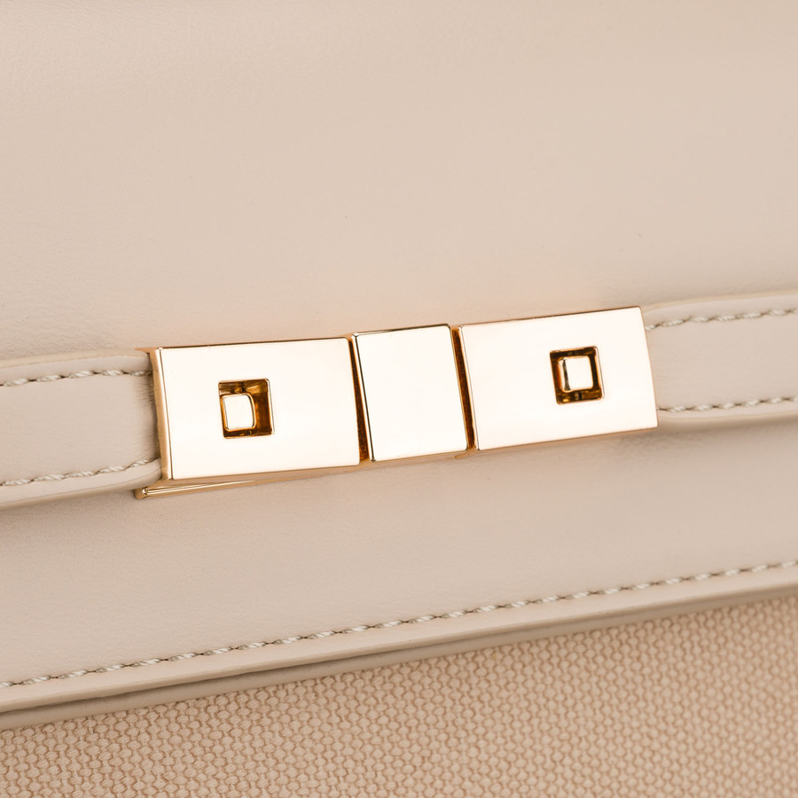 Beige Damen-Handtasche mit Reißverschluss und Magnetverschluss - Peterson – Bild 5