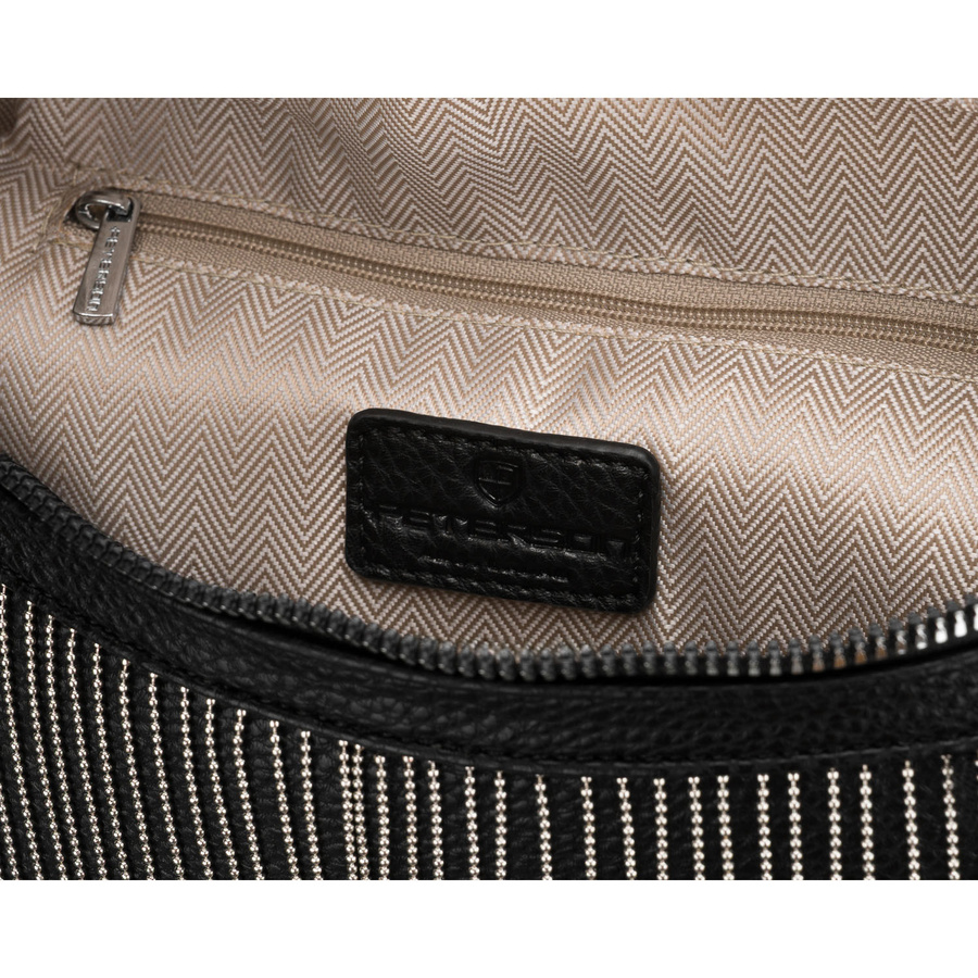 Stilvolle schwarze Damen-Gürteltasche aus Öko-Leder – Peterson – Bild 9