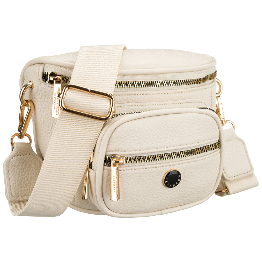 Damen-Gürteltasche aus Öko-Leder in hellem Beigeton – Peterson