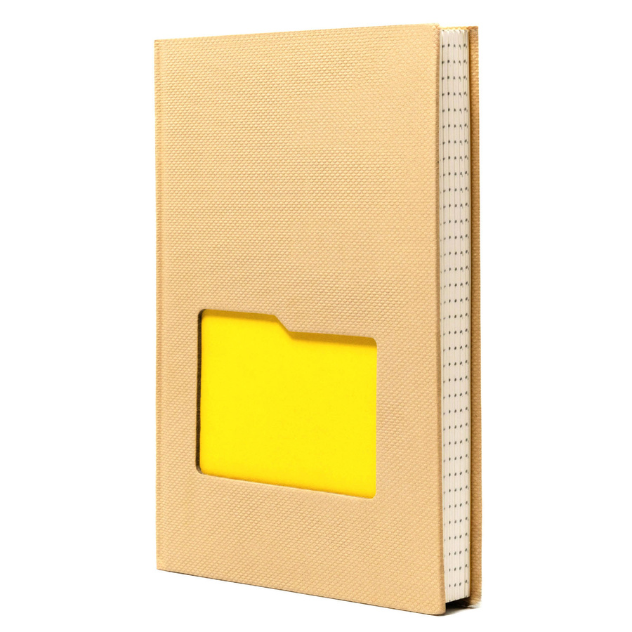 Beiger Notizblock mit festem Einband im B6-Format, bedruckt mit Punkten – Peterson