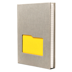 Graues Notizbuch mit festem Einband, bedruckt mit Punkten – Peterson
