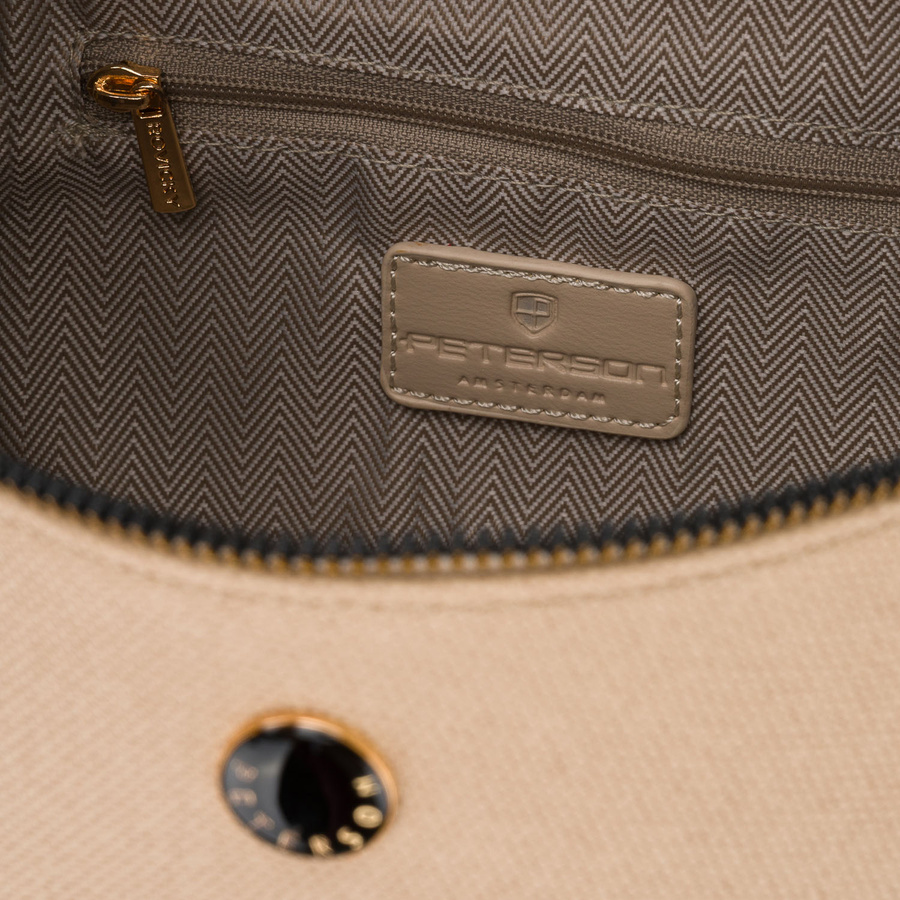 Beige Damen-Gürteltasche mit Reißverschluss und verstellbarem Riemen – Peterson – Bild 6