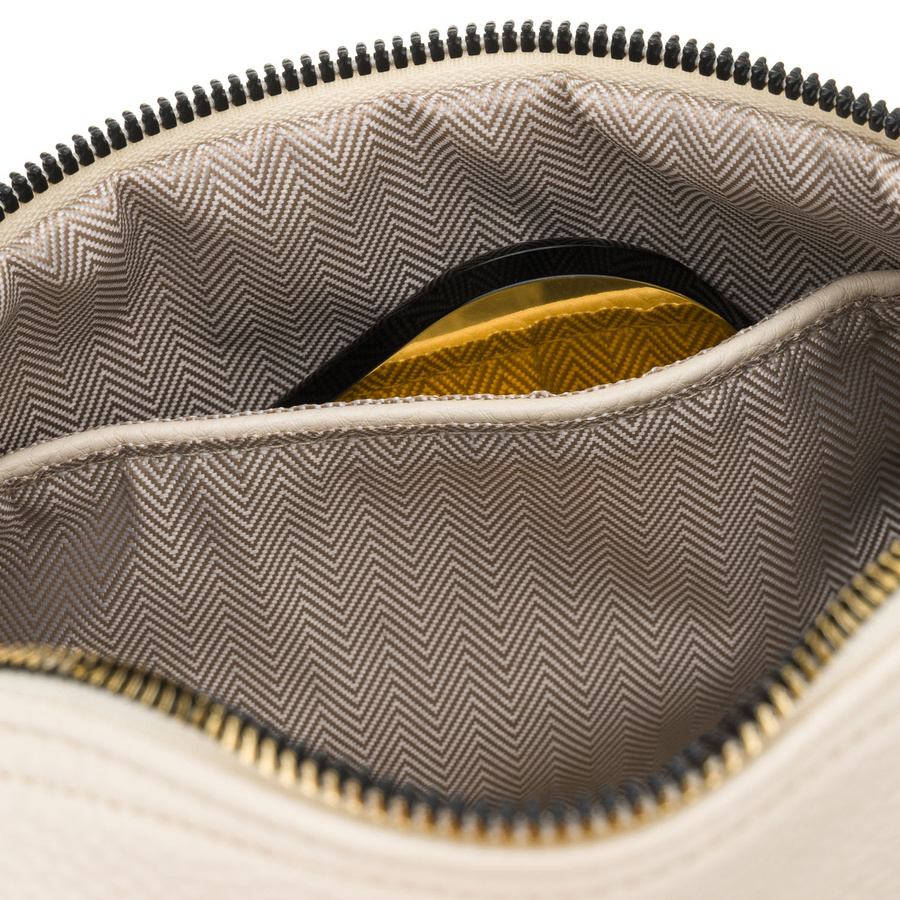 Beige Damen-Gürteltasche aus Öko-Leder mit Reißverschluss – Peterson – Bild 7