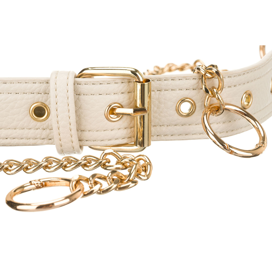 Beige Damen-Gürteltasche aus Öko-Leder mit Reißverschluss – Peterson – Bild 11