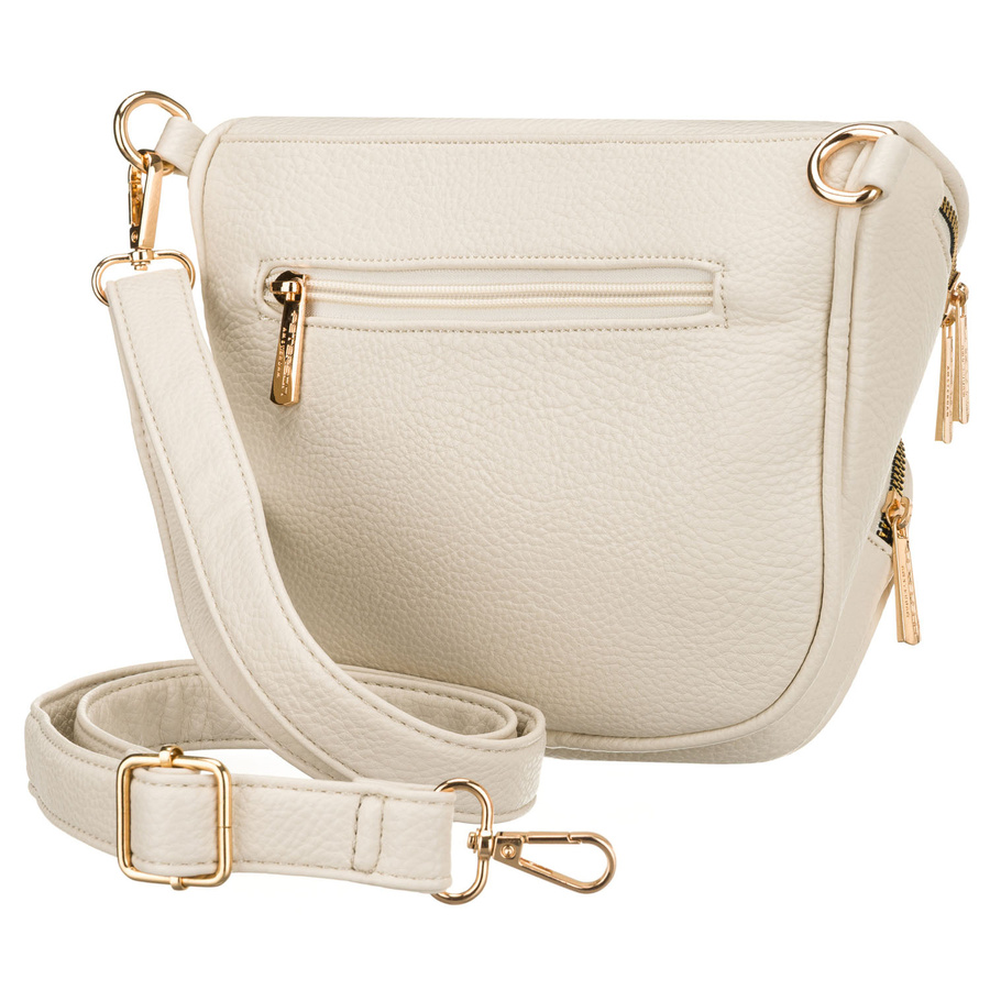 Hellbeige Damen-Gürteltasche aus Öko-Leder mit Reißverschluss – Peterson – Bild 4